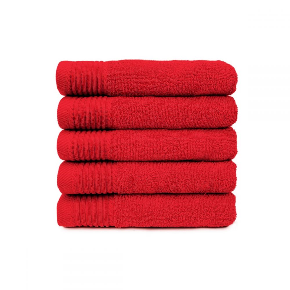 Aanval Verbeelding Behandeling Handdoekonline.nl | The One Handdoek – Classic – 50×100 cm – Rood – set van  5